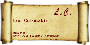 Lee Celesztin névjegykártya
